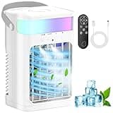 Portable Air Conditioners,Air Conditioner,Ac Unit with 1500ML Water Tank,2 Spray Ports,3 Wind Speeds,3 Timers,10 kinds of Colorful Lights,Portable Ac Units for Room Camping Car Office