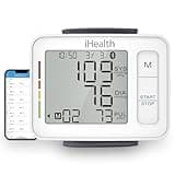 iHealth Push Wrist Blood Pressure Monitor, Digital Bluetooth Blood Pressure Machine with Large Display and Portable Carrying Case for at Home and Travel Use