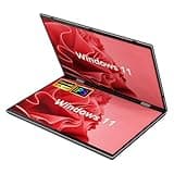 Tuofudun 360° Yoga N95 Laptop,Dual 10.5 Inch IPS Touch Screen,32GB DDR4 2TB SSD,2 in 1 Tablet PC,Notebook Office Mini Computer