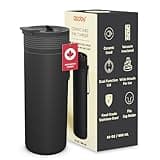 Asobu 20oz Ceramic Lined Insulated Water Bottle for Hot and Cold Drinks with 2-in-1 lid - Durable Travel Bottle with Leak-Proof Lid, Double-Wall Stainless Steel, Keeps Flavors True