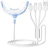 Teeth Whitening Accelerator Light, 16x More Powerful Blue LED Light, Mouth Tray Teeth Whitening Enhancer Light Trays Connected with iPhone/Micro-USB Android/USB for Home Use
