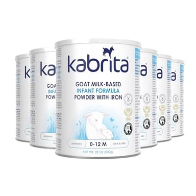 Kabrita Goat Milk-Based Infant Formula Powder, Designed for Gentle Digestion, Gentle Alternative to Cow’s Milk, with Iron, DHA, ARA & Prebiotics, for Infants 0–12 Months, Non-GMO, 28 oz (Pack of 6)