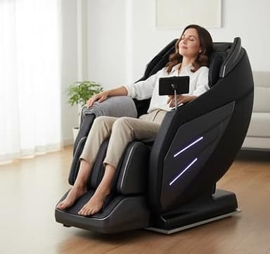 Osaki OS-3D Champ II | Black | Full Body Massage Chair | 3D SL-Track Full Body Massage Chair | Zero Gravity | Lumbar Heating | Touchscreen Controller | Auto Body Scan | Bluetooth Speaker