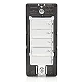Leviton Countdown Timer Switch for bathroom fan and household lights, 2-5-10-15 min, No Neutral Required, Single Pole, 15A, 1/2 HP/9.8A Fan/Motor, DT115-1LW, White