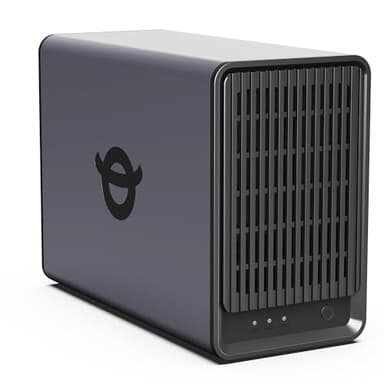 Yxk Zero1 2-Bay Desktop NAS, Maximum 60TB (Diskless), User-Friendly Home NAS Storage, Private Security & Remote Access, Silent, 4GB RAM, 2.5GbE Port, 4K HDMI, Network Attached Storage