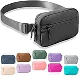 FORZAROCKET Essential Belt Bag w/Long Strap 70" & Front Zip Pocket – Crossbody Bag w/Extended Strap – Fanny Pack for Women Men – Two-Way Zipper Sling Bag – Travel & Plus Size Friendly, Dark Grey