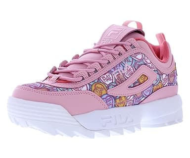 Fila Disruptor II Valentine's Day Womens Shoes Size 6, Color: Pink/Multicolored