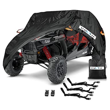HAYCOVER UTV Cover,Waterproof Heavy Denier Oxford Cloth Material for Polaris RZR Yamaha Can-Am Defender Kawasaki Ranger Cover Universal 4-6 Passenger