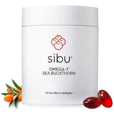 sibu Sea Buckthorn Omega-7 Softgels Starter Kit (60ct, 30 Day Supply) – Supplement for Healthy Skin, Hair, Nails and Dryness