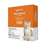 Amazon Basics Topical Flea Treatment for Medium Cats (5-9 Pounds), 4 Count (Previously Solimo)
