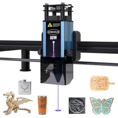 AENBUSLM 80W Laser Module with Air Assist,10W Output Power, Fixed-Focus, Built in FAC,Double Ultra-Fine Compressed Spot CNC Carving DIY Laser Master for Laser Cutter Laser Engraver Machine - Class 4