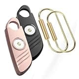 Personal Safety Alarm - 2 Pack, 140db Siren, Powerful Safe Sound, Personal Alarm with Strobe Light and Convenient Copper Ring Keychain