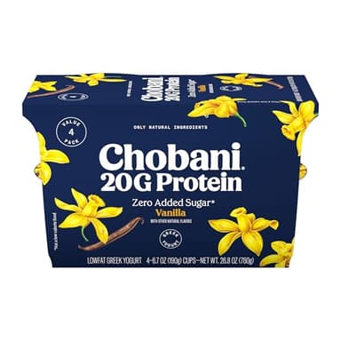 Chobani® 20g Protein Lowfat Greek Yogurt Vanilla 6.7oz 4PK
