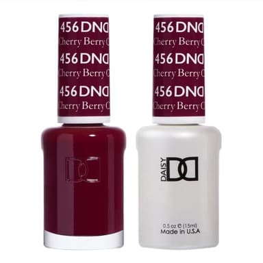 DND Gel Polish Set - 1 each of Red Gel Polish and Red Nail Polish, 456 Cherry Berry, 0.5 Fl Oz