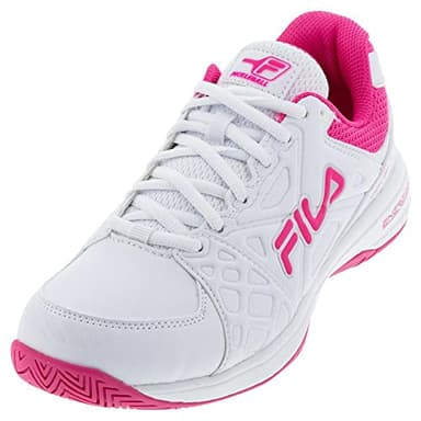 Fila Double Bounce 3 Women's Shoes (Wht/Wht/Pglo) (8)