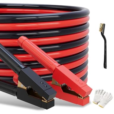 POADTOR Heavy Duty Jumper Cables for Car Battery, 0 Gauge 30 Feet 1000AMP, Automotive Booster Cables for Jump Starting Dead or Weak Batteries, Suitable for 8L Gas & 6L Diesel, Carrying Bag Included