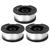 GreatBuddy 3 Pack AF-100 Weed Eater String Compatible with Black Decker Wacker String Trimmer Line, 30ft, 0.065 Inch