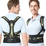 SHAPERKY Posture Corrector for Back Support: Relief Shoulder Lumbar Upper Lower Pain for Hunchback Scoliosis - Adjustable Back Brace for Women & Men (Large/X-Large)