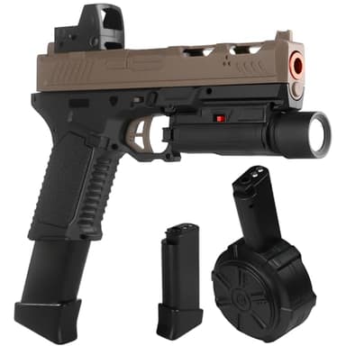 Gel Toys X8,Upgrade Version for X2 Full Auto Gel Toys with Goggles and Drum,for Christmas Easter Outdoor Games, Ages 14 Years Old and up and Adults,Sandy