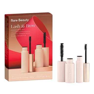 Rare Lash & Brow Essentials Set – Mini Volumizing Mascara and Clear Lifting Brow Gel Duo for Fuller Lashes and Sculpted Brows