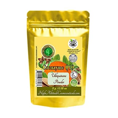 5g Coenzyme Q10 (Ubiquinone, Coq10) Powder Cosmetic Antioxidant Firming Skin Care, Make DIY Liquid Face Serum, Cream, Lotion, Moisturizer, Tighten Sagging Skin, Improve Stretch Marks Appearance