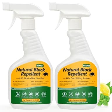 Mite Treatment Spray– 16 oz – Kills Dust, Scabies, Spider, Carpet, Bird, Mouse & Rat Mites for Home,Furniture,Bedding – Natural | Non-Toxic| Effective – Child & Pet Safe