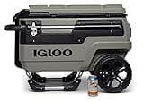 Igloo Premium Trailmate Wheeled Coolers 70 QT, Insulated Portable Cooler with Heavy Duty Wheels, 112 Can Capacity, Leak-Proof Rolling Cooler