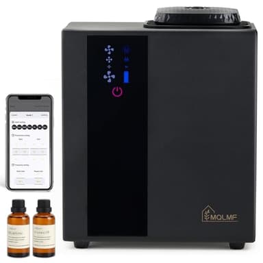 MQLMF HVAC Diffuser Scent System Whole House - 4500 Sq Ft,Metal,Ultra Quiet,Safety Lock,Bluetooth App,Hotel Commercial Collection Diffuser Machine - Black