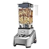 JAWZ High Performance Blender, 64 Oz Professional Grade Countertop Blender, Food Processor, Juicer, Smoothie or Nut Butter Maker, Variable 10 Speed Easy Control Dial, Stainless Steel Blades, Silver