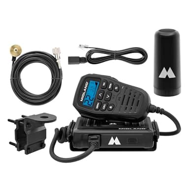 Midland® - MXT275VP4-15 Watt GMRS MicroMobile Two-Way Radio - ATVs UTVs and Other Off-Road Vehicles - Overlanding Gear - Extended 3dB gain Roll Bar Mount Antenna Microphone Extension Cable