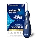 Waterpik Cordless Advanced 2.0 Water Flosser For Teeth, Gums, Braces, Dental Care With Travel Bag and 4 Tips, ADA Accepted, Rechargeable, Portable, and Waterproof, Blue WP-583, Packaging May Vary