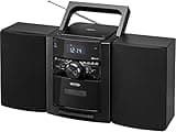 JENSEN® Portable Stereo Bluetooth CD Music System with Cassette and Digital AM/FM Radio