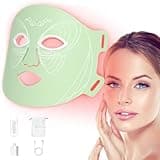 Oiameen Red Light Mask, 7-clolor Red Light Therapy Mask, 3 Modes LED Face Mask with Near-Infrared 850nm Timing Storage Bag for Home & Travel, Skin Care, Anti-aging