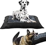 HOMBYS Indestructible Chewproof Dog Beds for Aggressive Chewers, Tough Dog Bed with Soft Faux Fur Liner, Thick, Durable & Water Resistant Dog Bed Machine Washable Dog Pad, 17"x23"