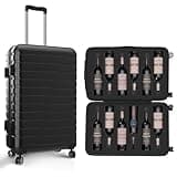 Wine Suitcase For Airplanes 12 Bottle Capacity | TSA Approved Wine Suitcase Lock + Under 50 LB Checkin Weight | Perfect Wine Luggage For Airplane Travel | Ridge Products Wine Suitcase