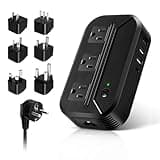 Voltage Converter 2300W Power Step Down 220V to 110V Universal Travel Adapter Power Converter Power Transformer w/ 3 AC Outlets 3 USB Ports 1 Type-C Charging for EU/UK/AU/US/IT/India/South Africa