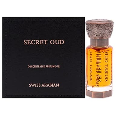 Swiss Arabian Secret Oud - Luxury Products From Dubai - Long Lasting And Addictive Personal Perfume Oil Fragrance - Seductive Signature Aroma - 0.4 Oz
