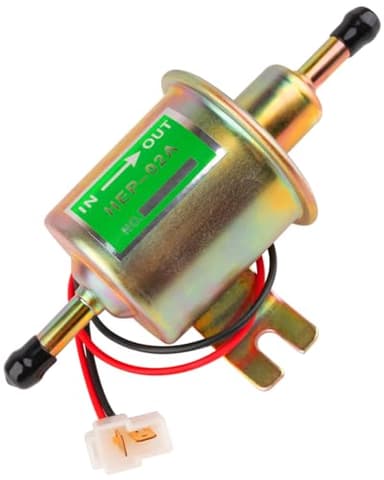 Clatoon Universal Electric Fuel Pump 12V, Inline Low Pressure Fuel Pump 3-6 PSI for Carburetor Lawn Mowers Small Engine Motorcycles ATVs and More