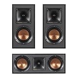 Klipsch R-41M Bookshelf Speakers (Pair) and R-52C Center Channel Home Theater Bundle