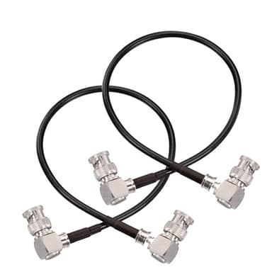 Superbat Thin 3G/6G/12G SDI Cable 1ft BNC Cable 75 Ohm Precision SDI Video Cable Right Angle Supports HD-SDI/3G-SDI/4K/8K Monitor Surveillance DVR Recorder