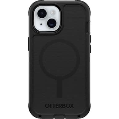 OtterBox Defender MagSafe Case for iPhone 17e, 16e, iPhone 15, iPhone 14, iPhone 13 – 7X Military-Grade Drop Protection, Rugged Grip Texture, Strap Anchors, Port Covers – Non-Retail Packaging – Black