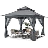 ABCCANOPY Pop Up Gazebo 13x13 - Outdoor Canopy Tent with Mosquito Netting for Patio Garden Backyard(Gray)