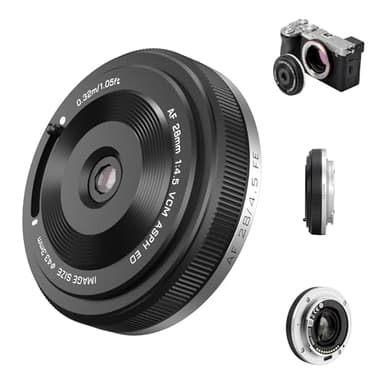 VILTROX AF 28mm F4.5 f/4.5 FE Lens for Sony E Mount, Wide-Angle Full-Frame Auto Focus Lens Compatible with Sony E-Mount Cameras a7C a7SIII a7III a7RIII FX3 ZV-E10 a6700 a6600 a6400