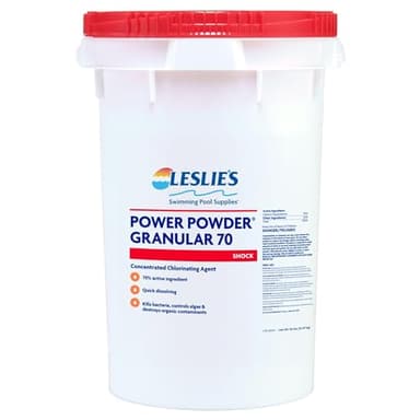 Leslie's Power Powder Granular 70% Calcium Hypochlorite Pool Shock 50 lbs 18764