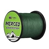 RUNCL Braided Fishing Line Merced, 8 Strands Braided Line - Proprietary Weaving Tech, Thin-Coating Tech, Stronger, Smoother - Fishing Line for Freshwater Saltwater (Moss Green, 100LB(45.4kgs), 500yds)