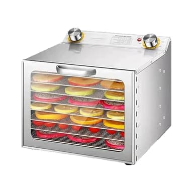 LUYMIBDO Food Dehydrator Machine, 6/8/12 Meat Dehydrator for Home Use, with 12H Timer 30-90℃ Temperature Control, Stainless Steel Fruit Dryer,for Fruits, Vegetables, Meat, Seafood,8Layer