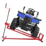 HECASA Lawn Mower Lift Jack 882lbs Universal Fit for Ride on Lawn Mowers & Garden Tractors Adjustable Telescopic Maintenance Jack Lifting Platform with Manual Handle Red Steel Powder Coated