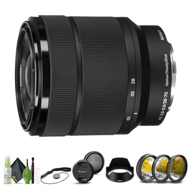 Sony FE 28-70mm f/3.5-5.6 OSS Lens (SEL2870) for Most a7-Series Cameras, Filter Kit, Cap Keeper, Cleaning Kit, and More