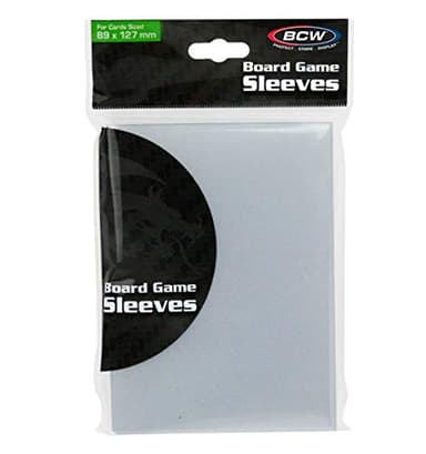 BCW Double Size Board Game Sleeves (89x127 MM) | 4 MIL Acid-Free, Archival Quality Card Protection for Board Games | 50 Sleeves per Pack