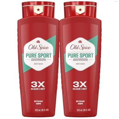 Old Spice Refreshing Body Wash for Men, High Endurance, 3X Defense, 24/7 Shower Fresh with Long Lasting Scent, Pure Sport Scent, 24 oz (Pack of 2)
